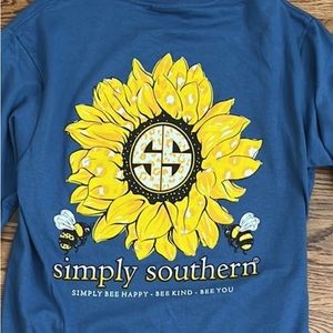 NWT Simply Southern Youth Large Sunflower and Bees